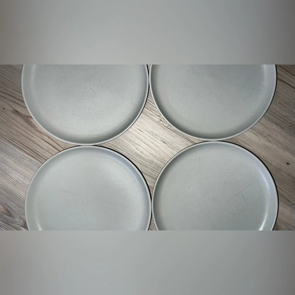 West Elm Salad Plate Set Of 4 Charleston Blueish Gray 8.25”